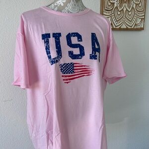Pink USA Graphic woman’s 3Xl  T-Shirt
